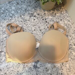 Simone Perele nude underwire bra adjustable straps size 38D